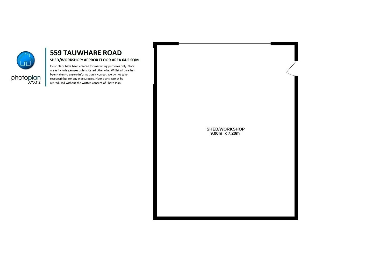 Tauwhare559 Shed Plan